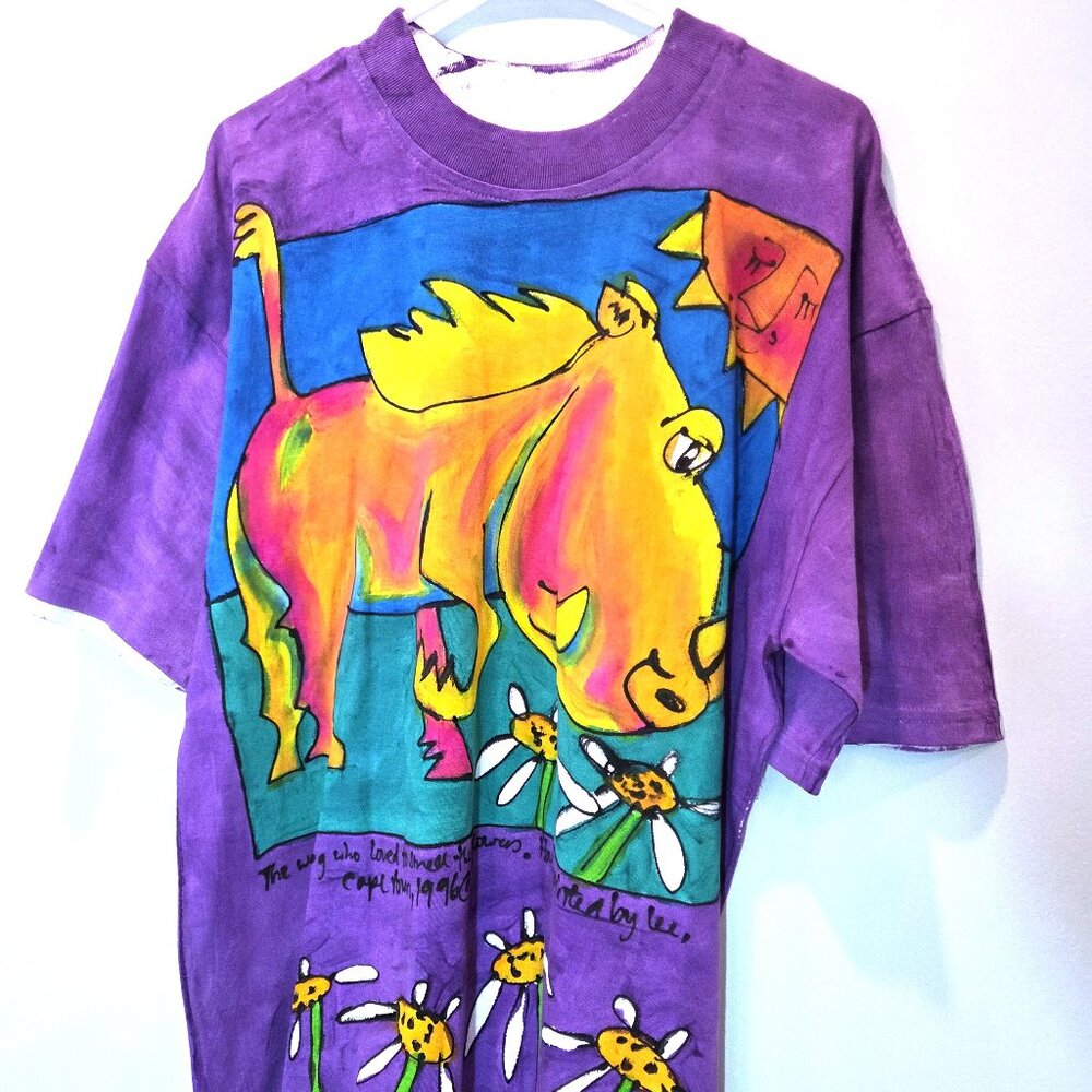 NWOT Vintage Hand Painted Shirt Size M